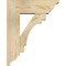 Ekena Millwork Merced Traditional Rough Sawn Bracket w/ Offset Brace, Douglas Fir, 6"W x 16"D x 20"H BKT0604X16X20MRC01RDF - alternate 4